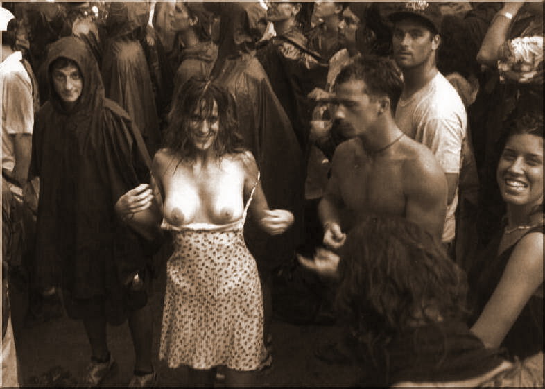 this famous woodstock photograph is of a woman named jackie barg, who was b...
